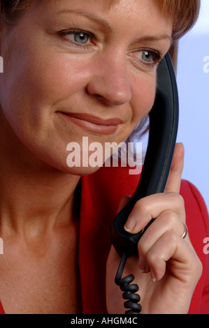 Businesswoman talking on the phone Stock Photo