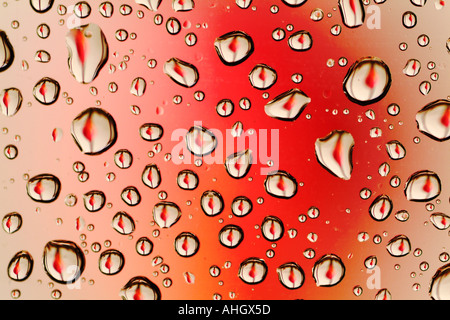 Raindrops on a window glass Stock Photo