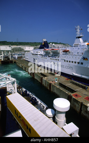 Dover ferry leaving port England UK Stock Photo