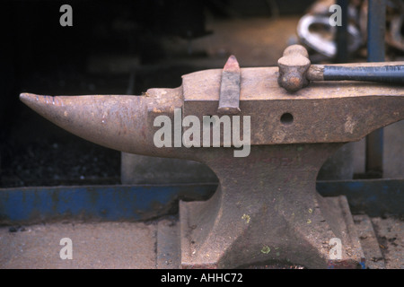 Farrier s Anvil and tools Stock Photo