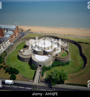 Deal castle a Henry VIII coastal fort Kent UK aerial view Stock Photo