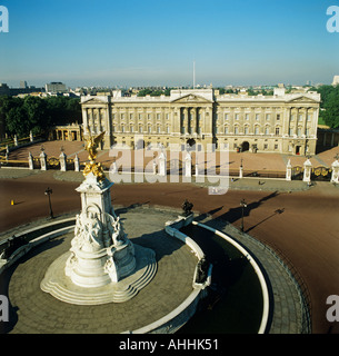 Queen Victoria Memorial Buckingham Palace London UK aerial view Stock Photo