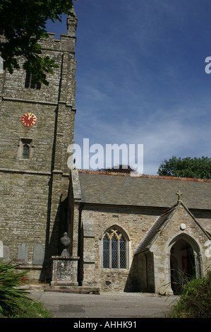 Entrance to Parish church of St Keyne Kenwyn Truro Cornwall Stock Photo ...