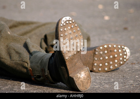 Historical reenactment of Warsaw Uprising in 1944 during II World War Stock Photo