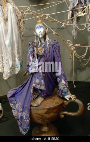 Dolls from puppet shows based on Hans Christian Andersen fairytales exhibit. Character from 'The Wild Swans' story. Stock Photo