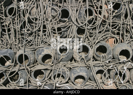 Lobster pots Stock Photo
