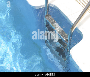 Swimming pool ladder Stock Photo