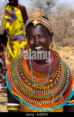 Woman Maasai Africa African tribe Kenya Tanzania Stock Photo