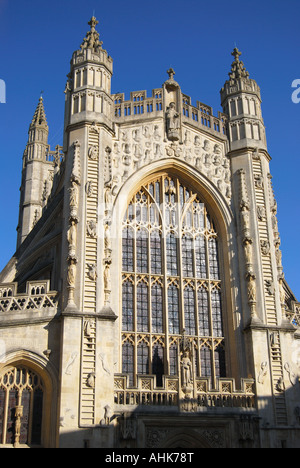 Bath Abbey facade, Bath, Somerset, England, United Kingdom Stock Photo