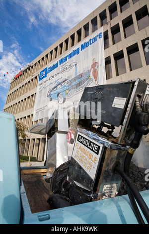 Greenpeace Hangs 'Global Warming' Banner on Congressman Dingell's Office Stock Photo