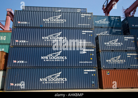 Nyk Logistics container Stock Photo - Alamy