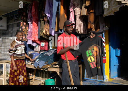 Africa Kenya Tanzania frontier border market shop Stock Photo