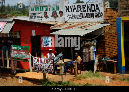 Africa Kenya Tanzania frontier border town tailor Stock Photo