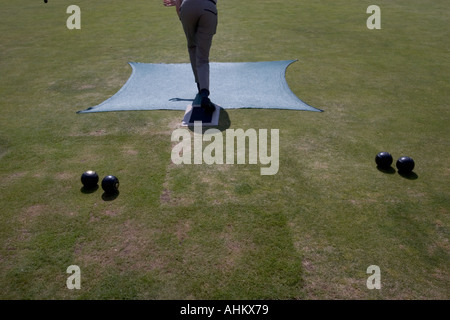 Bowls players Finsbury Square London Stock Photo