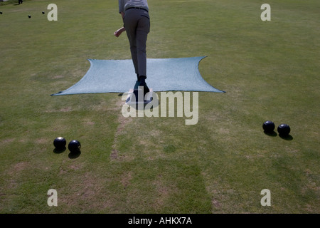 Bowls players Finsbury Square London Stock Photo