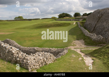 The ruins of Old Sarum Castle Salisbury Wiltshire England UK Stock Photo