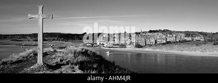 View to Alnmouth from Church Hill Northumberland UK Stock Photo
