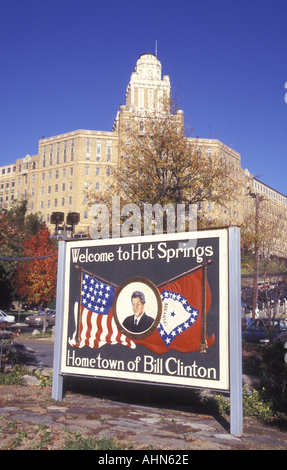 Hot Springs Arkansas hometown of former US President Bill Clinton Stock Photo