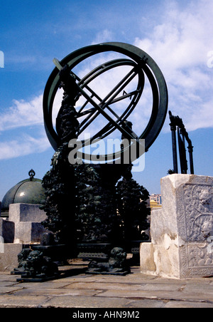 Beijing Ancient Observatory new armilla bronze astronomical instrument built in 1744 by the Jesuits Stock Photo