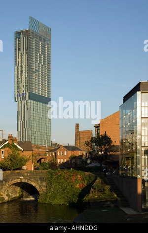 Beetham Tower Also Known As The Hilton Tower Manchester.Veiwed From Castlefield. Stock Photo