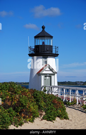 Brant Point Lighthouse Nantucket island Massachusetts Stock Photo