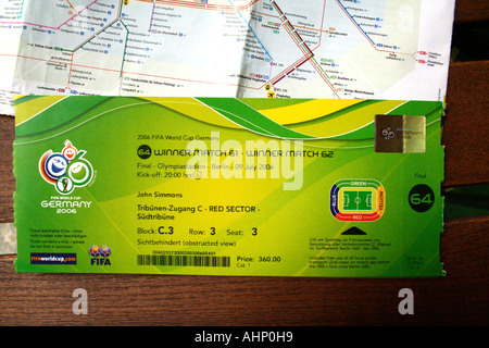 World Cup Final ticket 2006 Stock Photo - Alamy