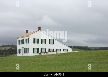 Historic James Johnston home located in Half Moon Bay California, sometimes referred to as the White House of Half Moon Bay. Stock Photo