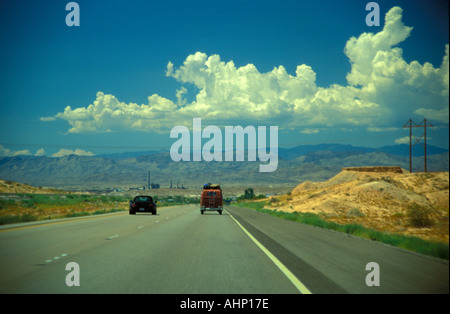 Freeway 15 towards Las Vegas Nevada USA Stock Photo