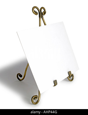 Card on a easel Stock Photo