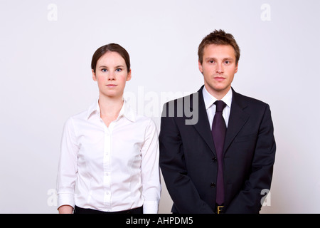 Smart young couple on an office Stock Photo