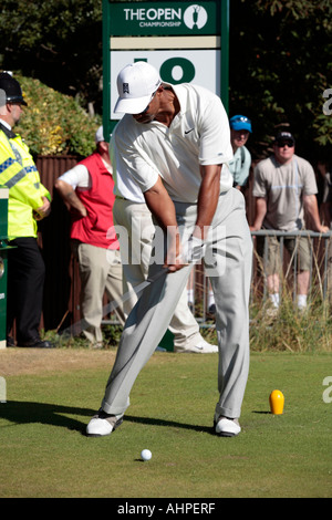 Tiger Woods at Royal Liverpool in 2006 Stock Photo