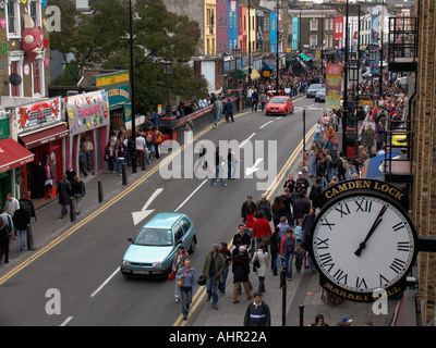 Camden High Street Sidewalks Crowded With Weekend Shoppers At Camden 