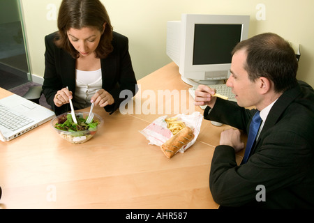 Businesspeople eating lunch Stock Photo