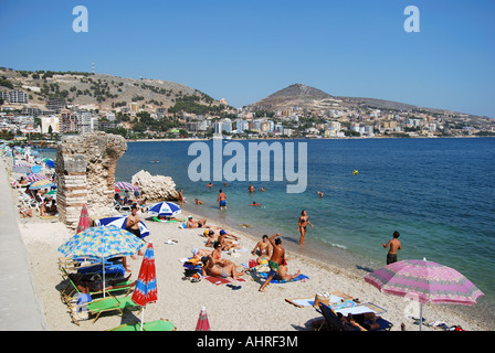 Saranda Beach, Saranda, Vlorë County, Albania Stock Photo