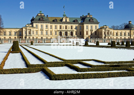 Drottningholm Palace in winter Stock Photo