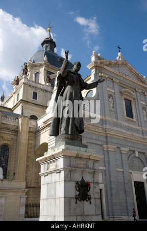 The Almudena cathedral in Madrid Stock Photo