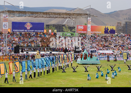 Naadam festival Mongolia ceremony ceremonies Stock Photo