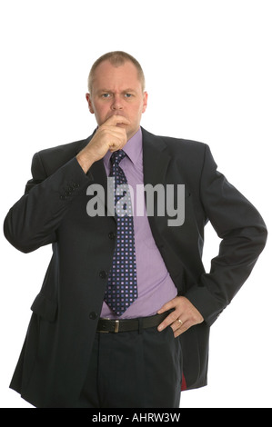 Businessman looking confused about something Stock Photo
