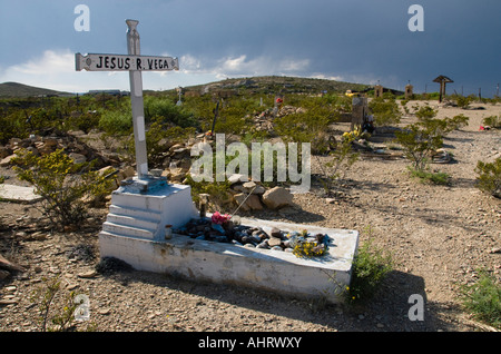 Old cemetery in Terlingua, Texas Stock Photo