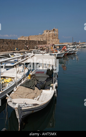 Lebanon Byblos harbour Stock Photo