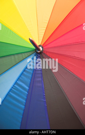 Rainbow umbrella Stock Photo