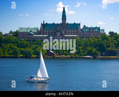 View over the Baltic Sea from Prins Eugen’s Waldemarsudde art museum on Djurgården island in Stockholm, Sweden Stock Photo