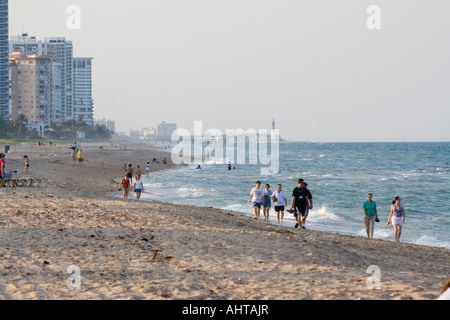 Looking north from a beach in Fort Lauderdale Florida Stock Photo