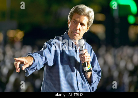 Senator John Kerry speaking from stage at Heritage Square Flagstaff AZ Stock Photo