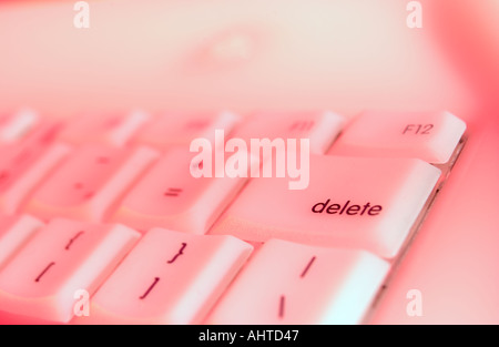 delete key on computer keyboard Stock Photo
