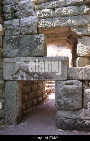 The Lion Gate, Butrint National Park, Greek archeological site, Butrint, Vlorë County, Albania Stock Photo