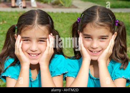 Twin girls at a Convention at Twinsburg Ohio Stock Photo