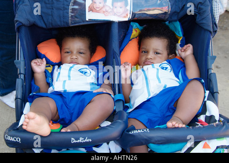 Twins Convention at Twinsburg Ohio babies Stock Photo