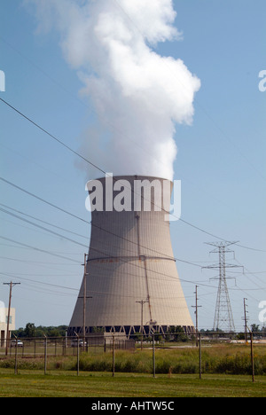 The Davis Besse electrical nuclear power plant at Oak Harbor Ohio near Port Clinton serving Toledo Ohio Stock Photo