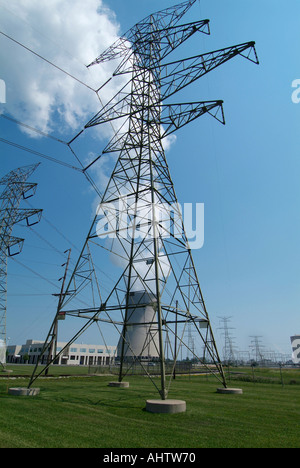 The Davis Besse electrical nuclear power plant at Oak Harbor Ohio near Port Clinton serving Toledo Ohio Stock Photo